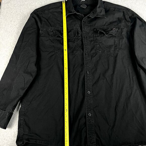 Dickies Mens XL Black Relaxed Fit Button Up Work Shirt Utility Durable Casual - Picture 10 of 14